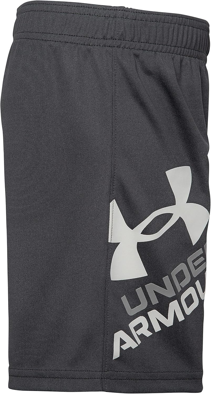 Детские шорты Under Armour Prototype, эластичный пояс, мягкие и удобные., Black/White S21 — фото 2