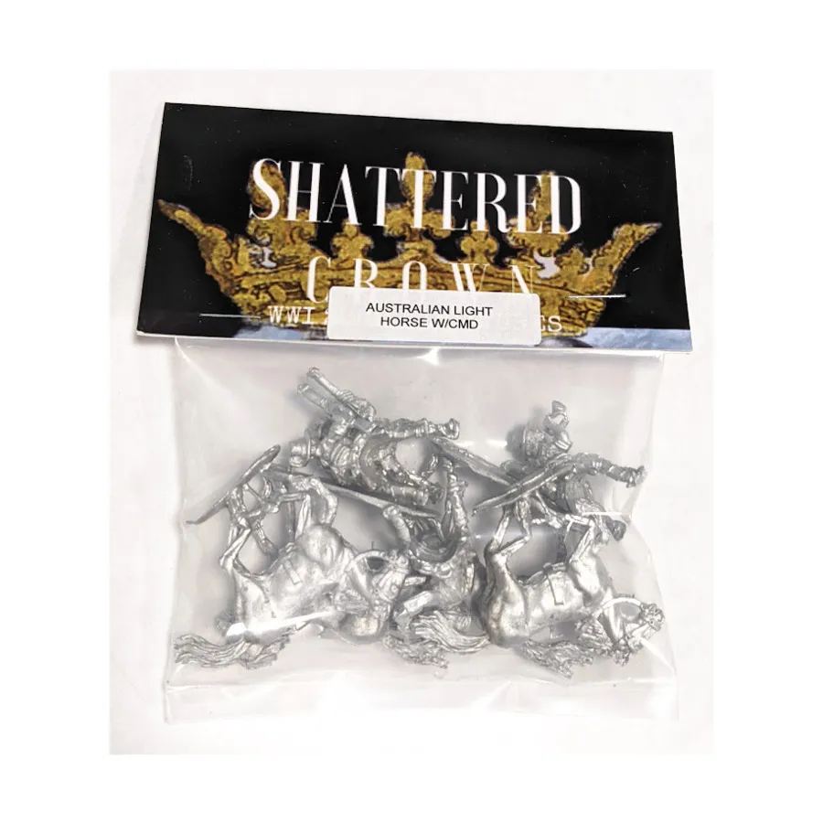 

Австралийская легкая кавалерия с командованием, WWI Shattered Crown Miniatures - Australian (28mm)