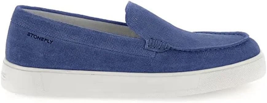 Мужские мокасины Stonefly Blue Soft Memory Velour Dark Denim Blue 220891