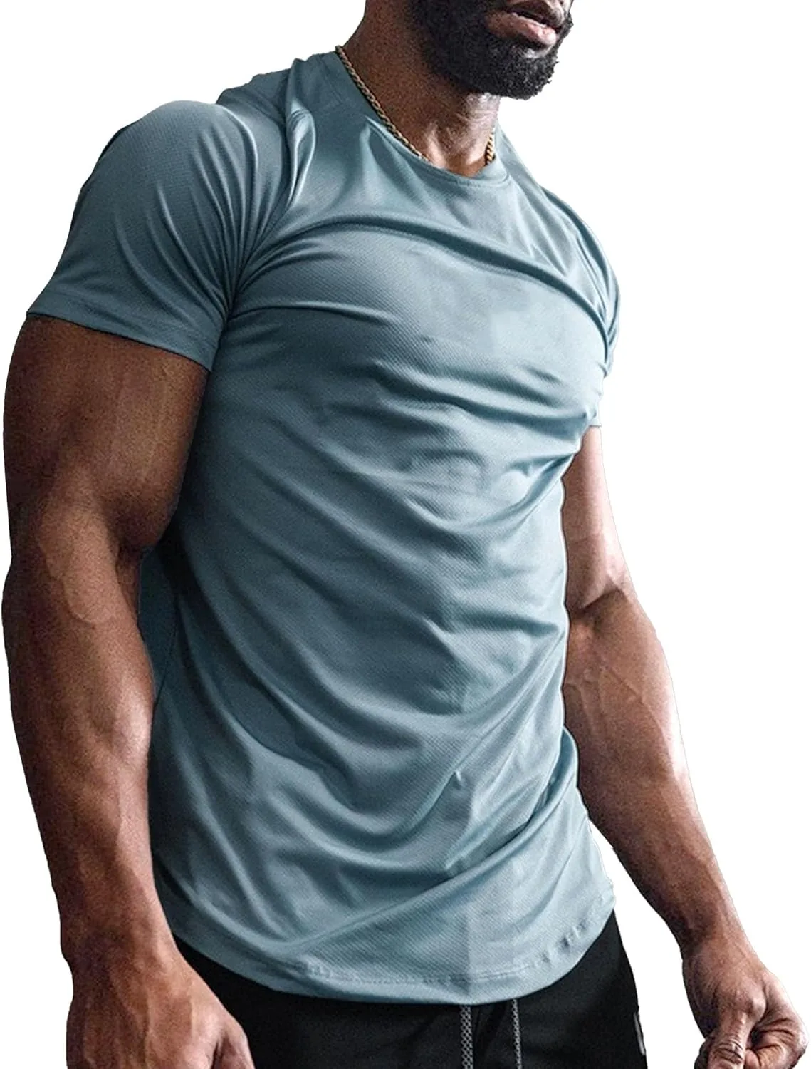 

Мужская футболка для тренировок с коротким рукавом Moisture-Wicking Breathable Maiyifu-GJ