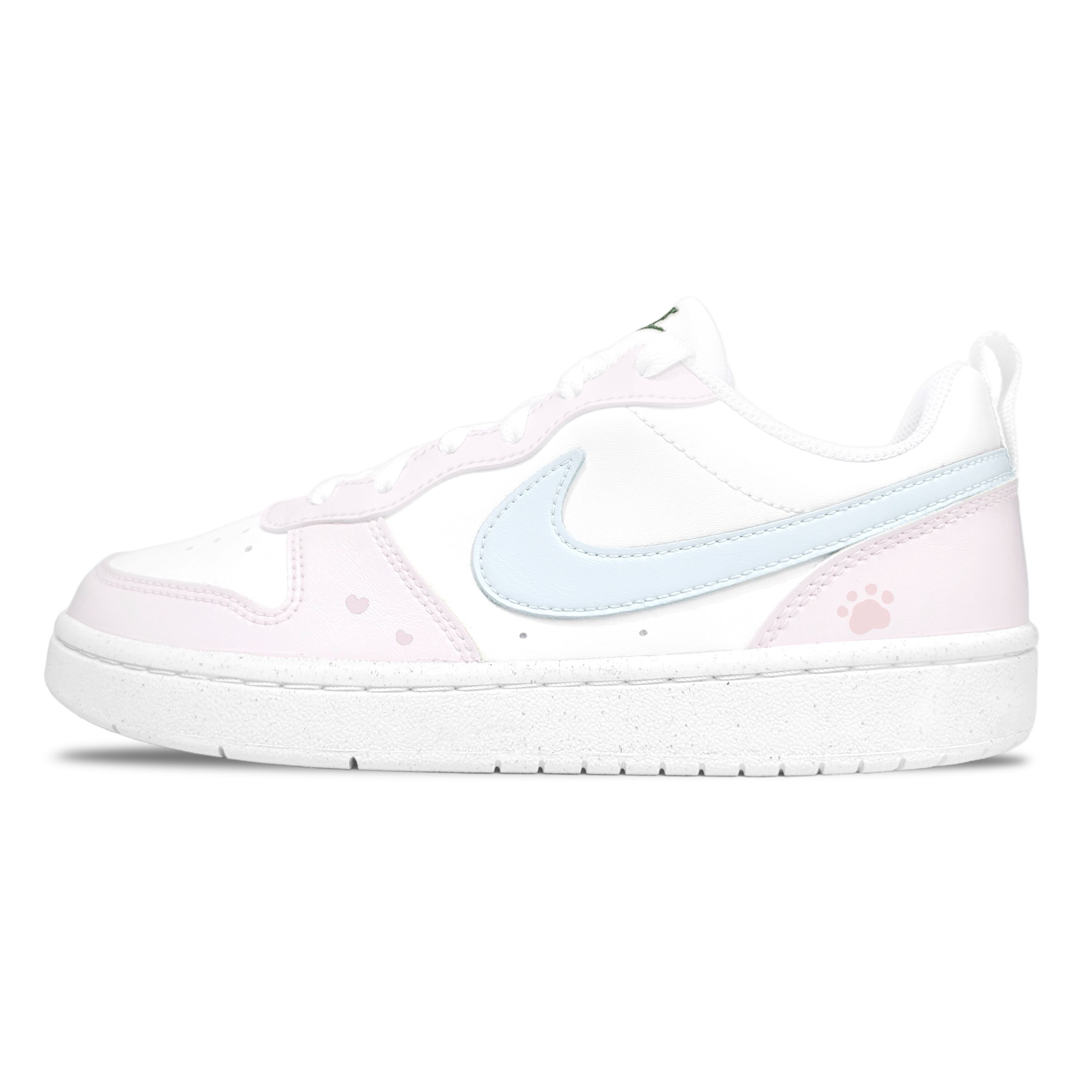 

Court Borough Sea Salt Peach амортизирующие устойчивые к истиранию дышащие низкие детские скейтбординг кроссовки Nike, розовый