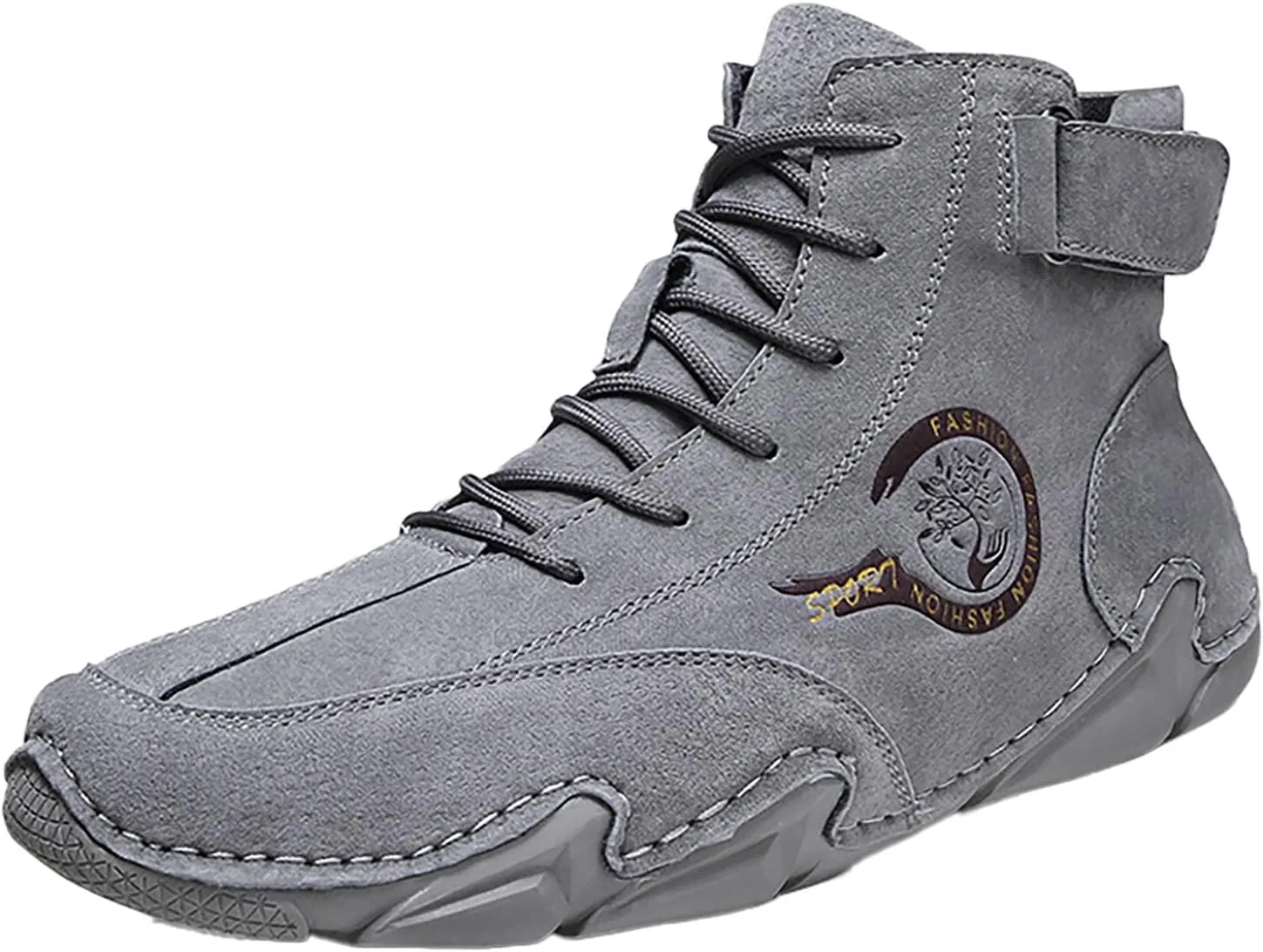 Высокие кроссовки Sommerschuhe Herren Frühling und Herbst Herren Lederschuhe Koreanische Kurze Stiefel Schuh Herren Schwarz 40 Generic, Grau