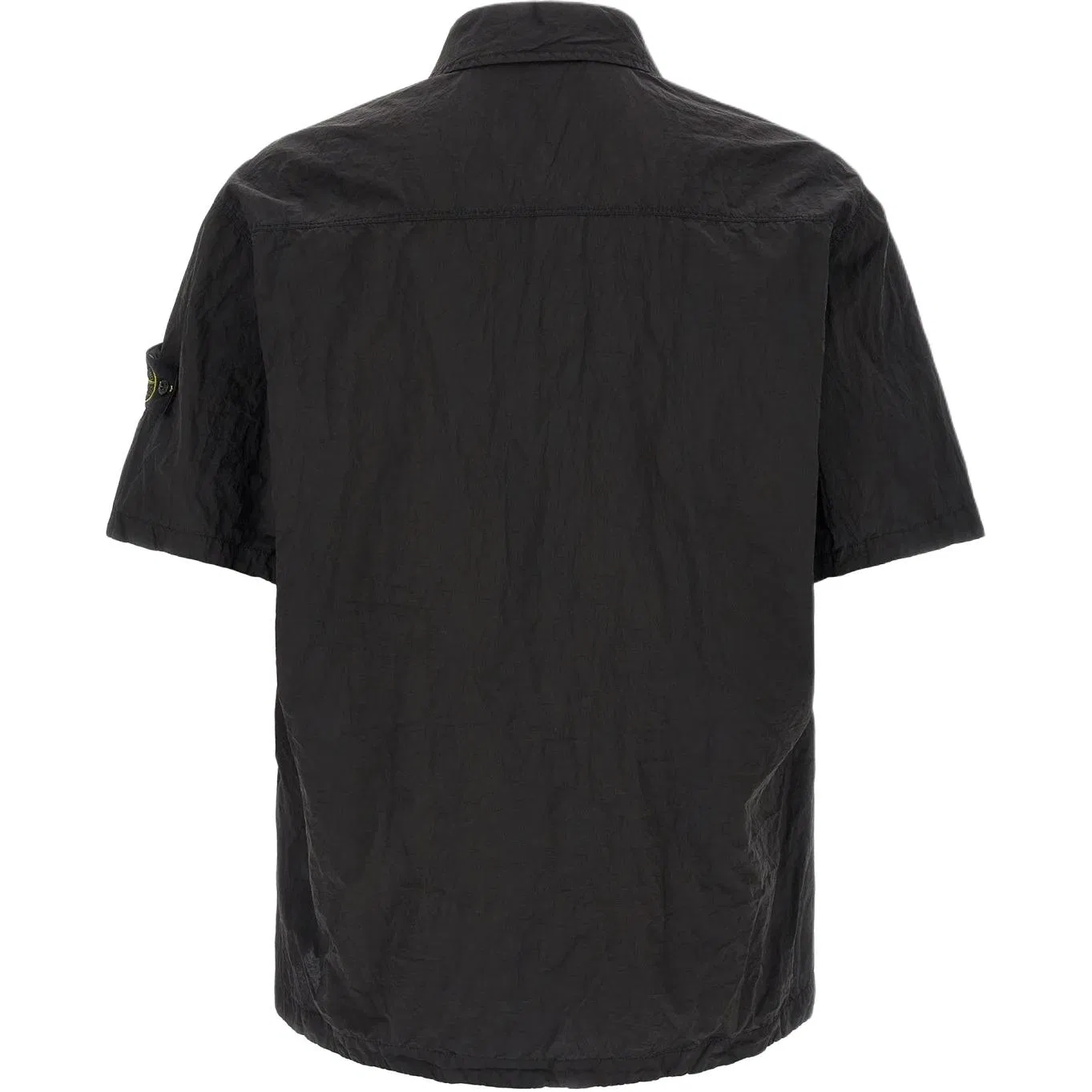 Рубашка с коротким рукавом и карманом на молнии STONE ISLAND, Black — фото 3