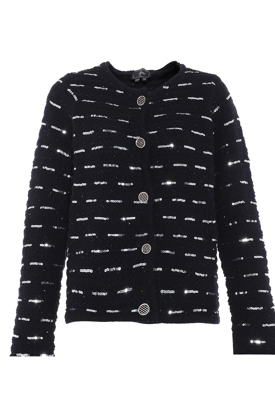 

Вязаный кардиган faina Knit Cardigan, черный