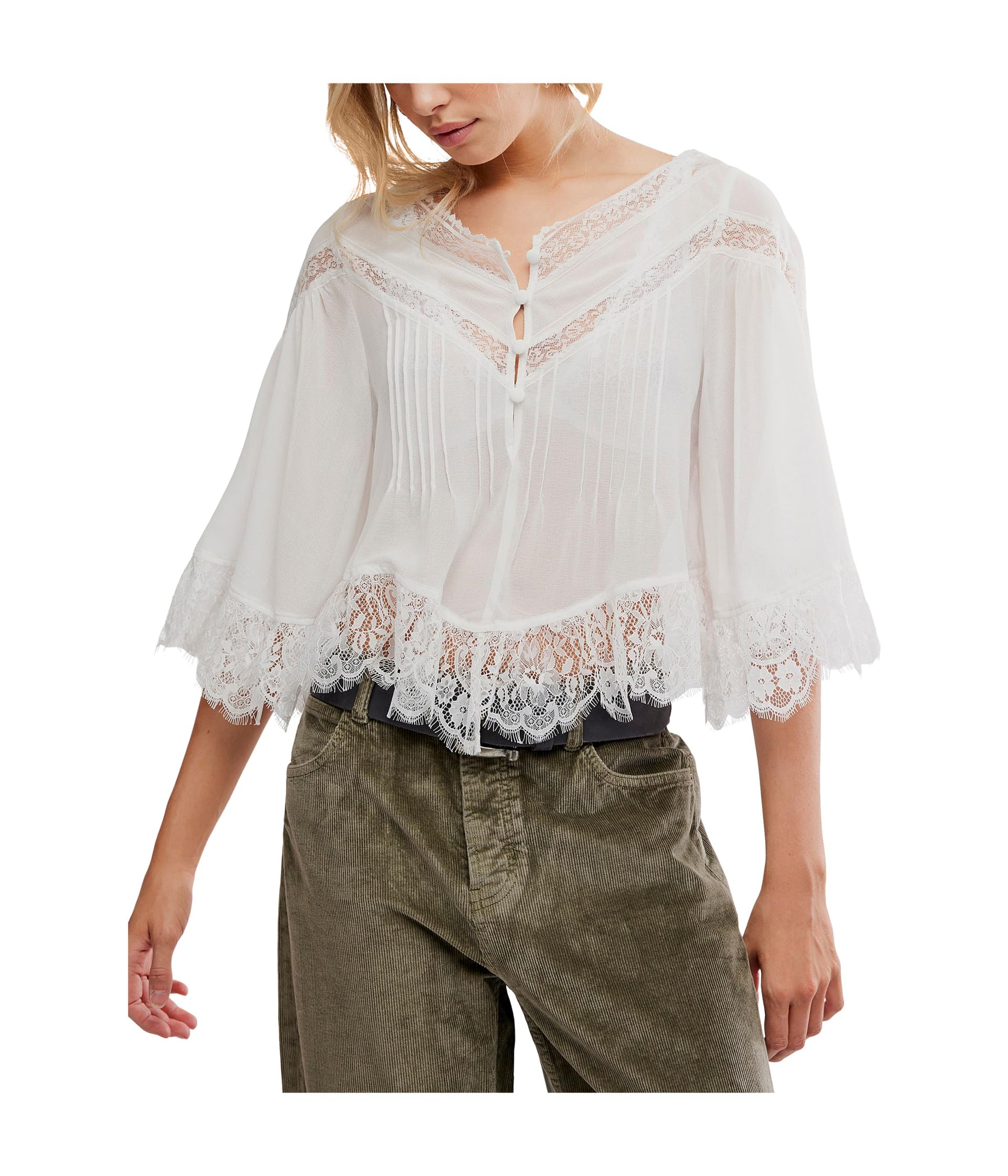 

Топ Free People Bali Midnight Rain Top, цвет Clean Ivory