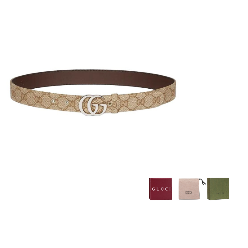 

GUCCI Ремень GG Marmont Canvas для женщин, ширина 3 см