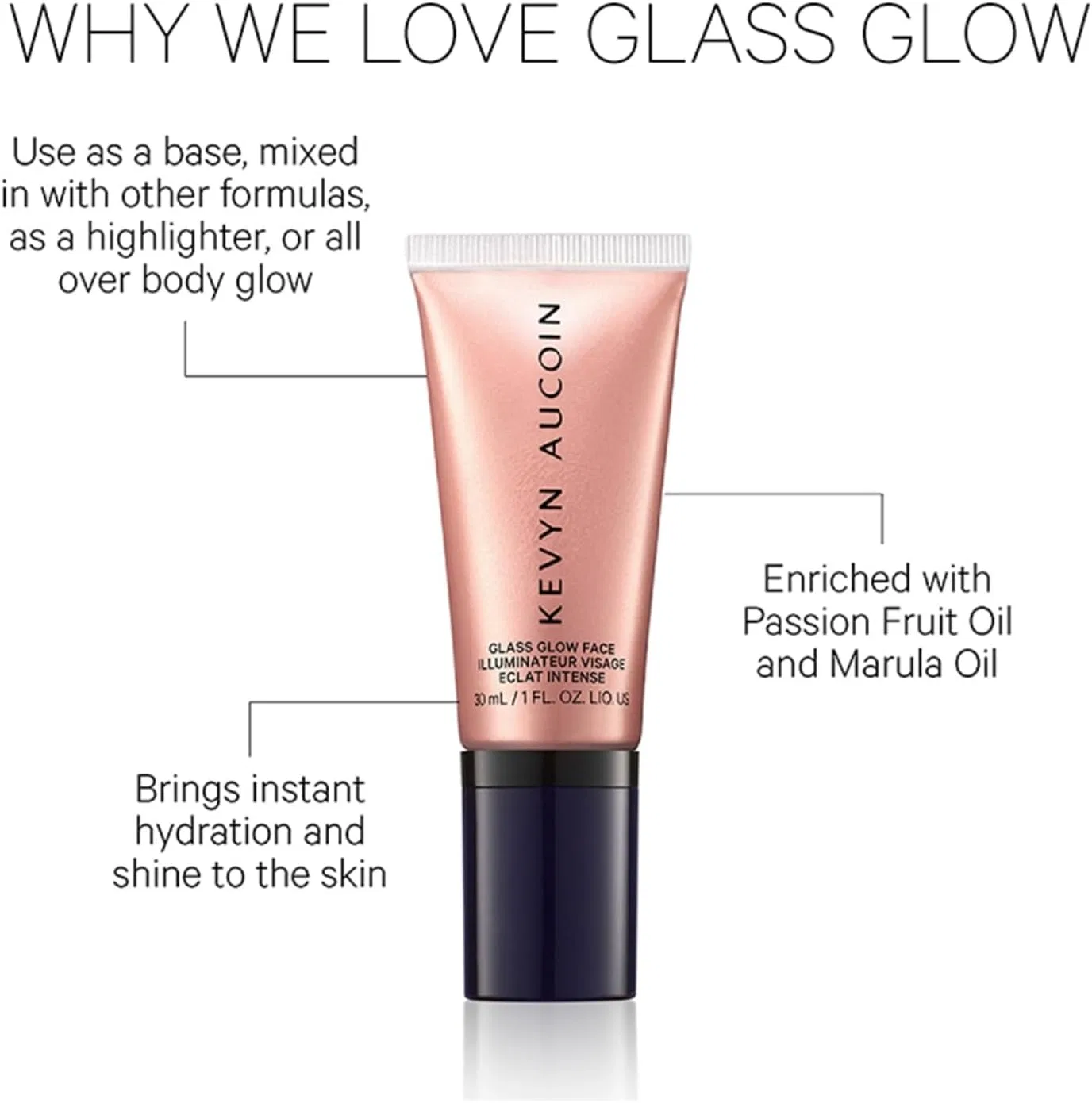 Хайлайтер-гель Kevyn Aucoin Glass Glow для лица и тела, Crystal Clear, 30 мл — фото 3