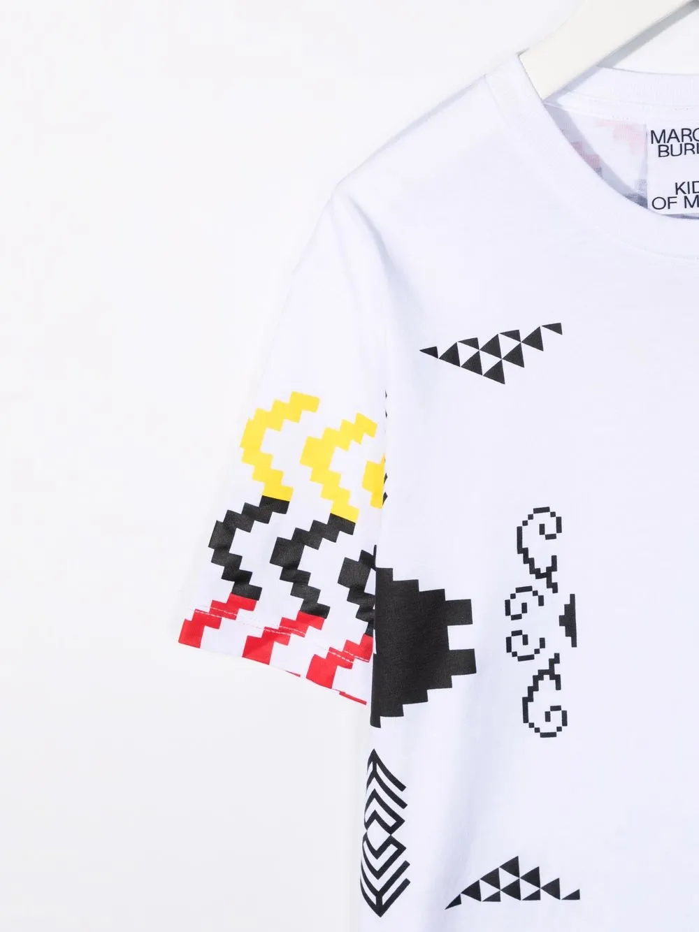 Футболка в технике пэчворк Marcelo Burlon County Of Milan Kids, белый — фото 3
