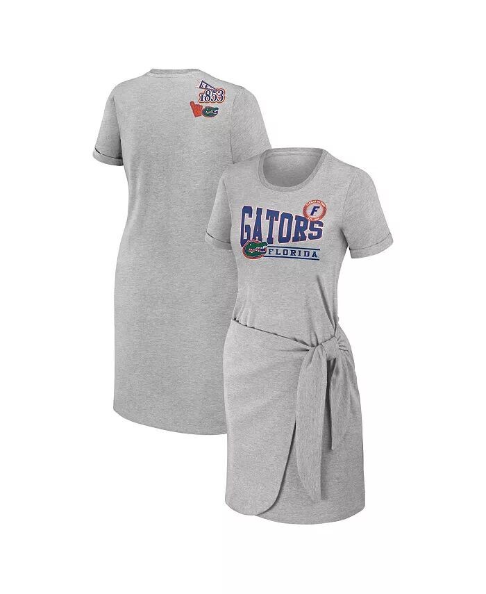 

Женское платье-футболка с завязками Heather Grey Florida Gators Wear By Erin Andrews