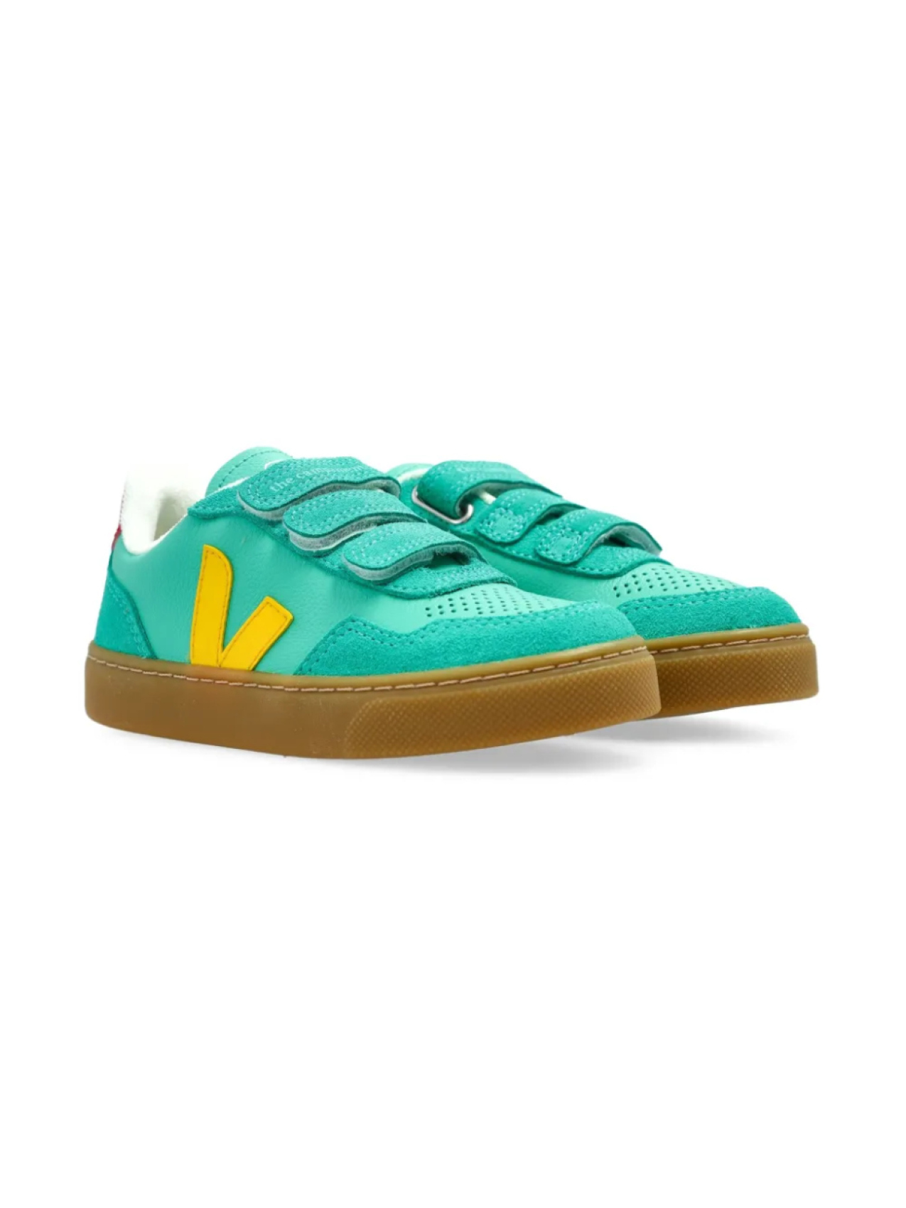 

Кроссовки с кожаными вставками VEJA Kids, зеленый