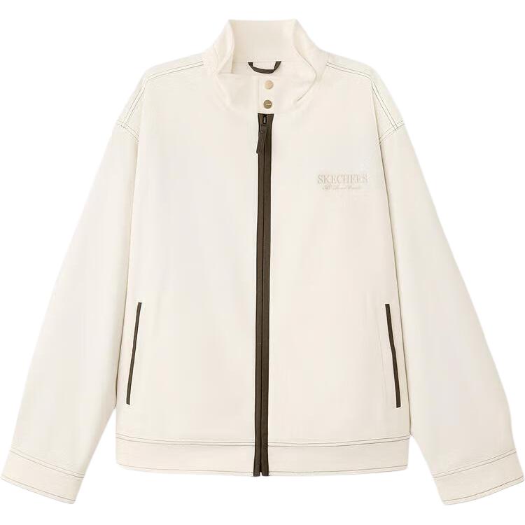 

Skechers Куртка Unisex Ecru/01B4 с воротником стойкой, умеренная посадка