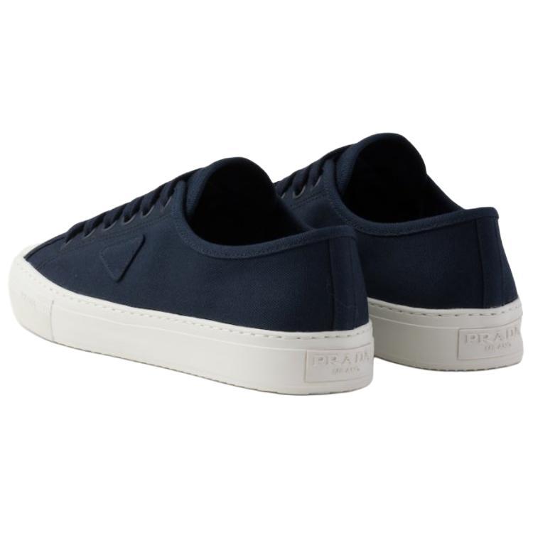 Hemp Low Top Skateboard Shoes Men's Marine Blue PRADA — фото 4
