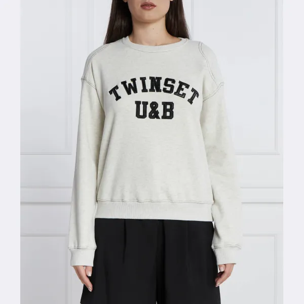 

Толстовка свободного кроя Twinset U&B, серый