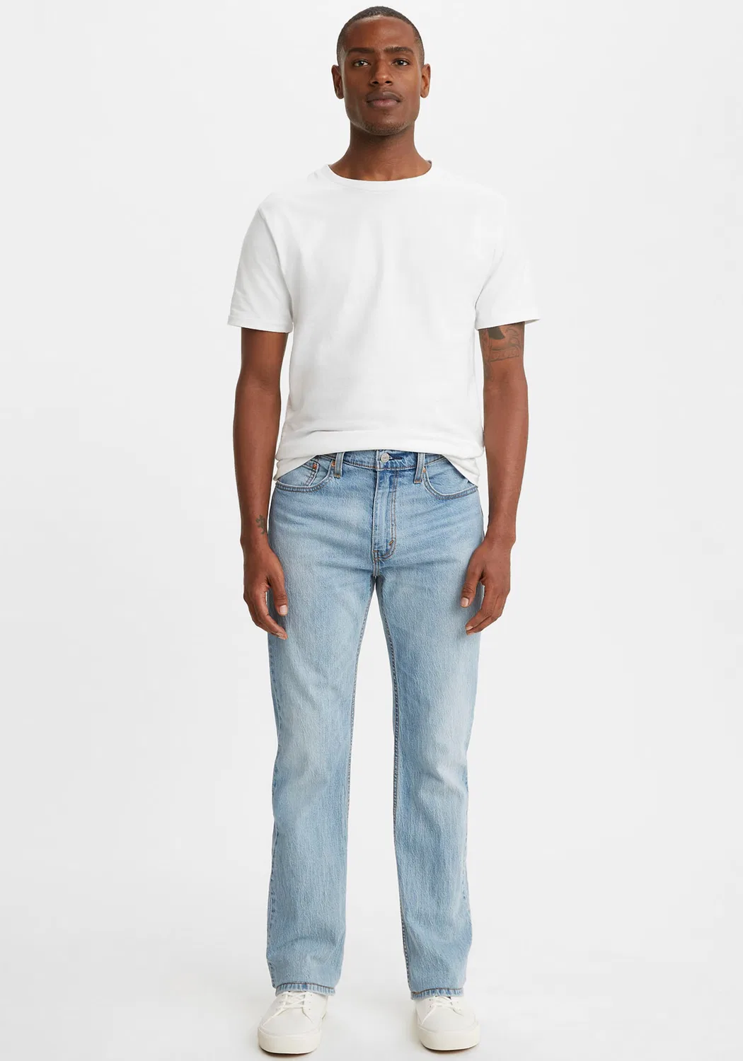 Ботинок крой джинсы 527 зауженный Bootcut Levi S, светлый синий — фото 3