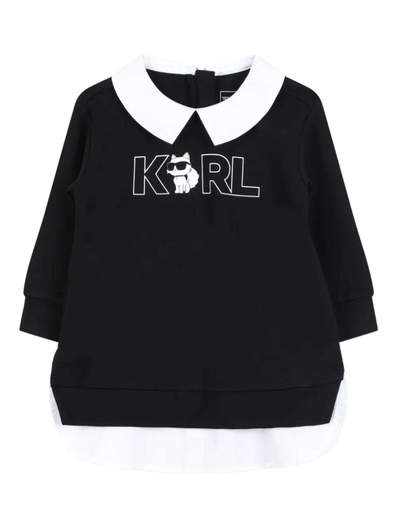 

Karl Lagerfeld Kids платье с контрастным воротником, черный