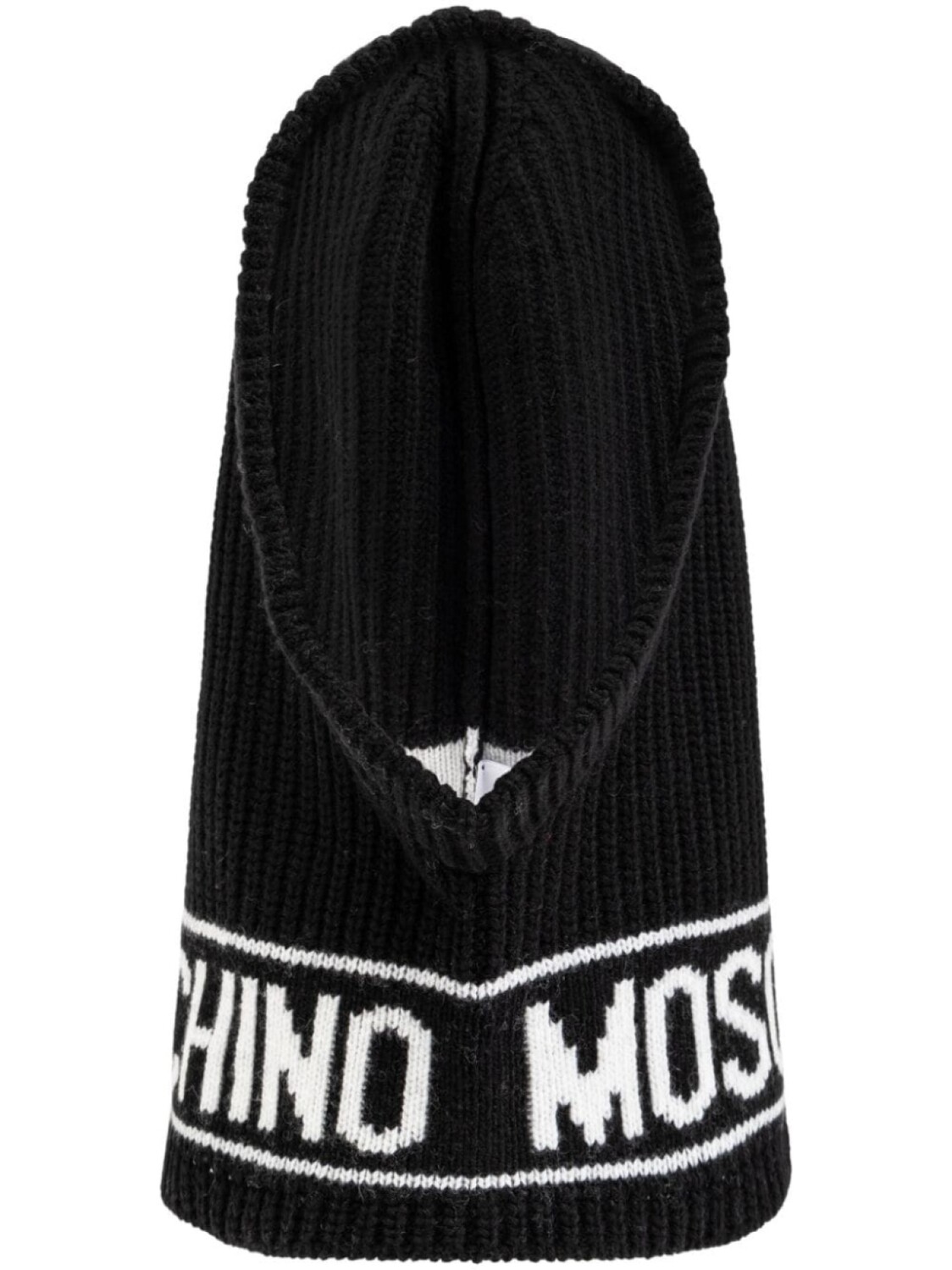 

Moschino балаклава интарсической вязки, черный