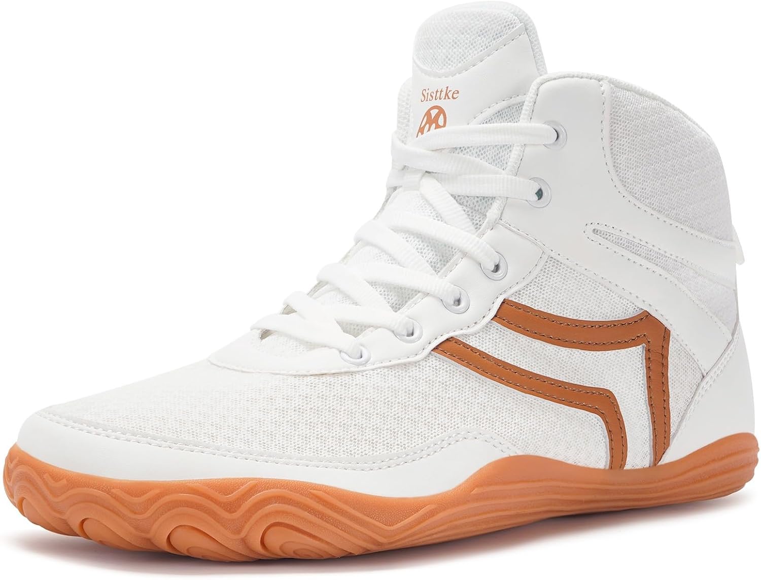 

Мужские борцовские кроссовки, широкие боксерские кроссовки с нулевым перепадом высоты подошвы Sisttke, белый