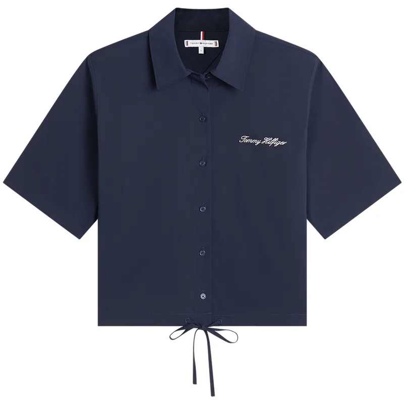 Рубашка женская с лацканом Tommy Hilfiger, темно-синий C1G