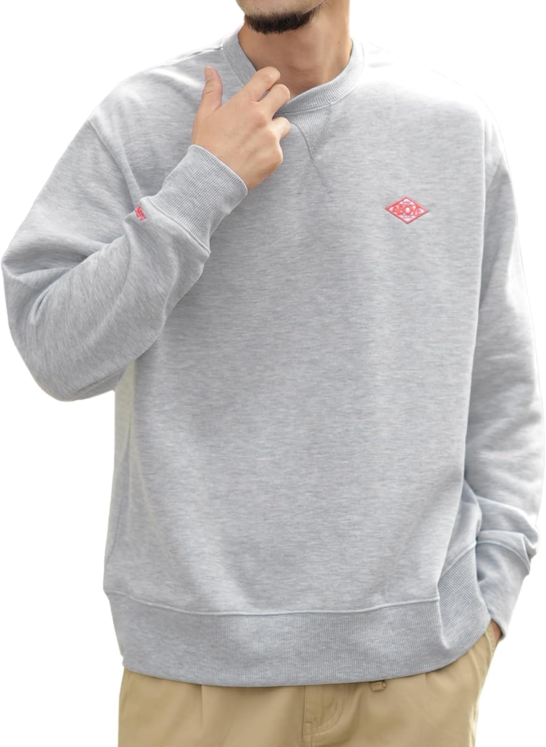 

Мужская толстовка Inprobes 41922, GERRY, с флисовой подкладкой и нашивками в виде ромбов Improves, светло-серый