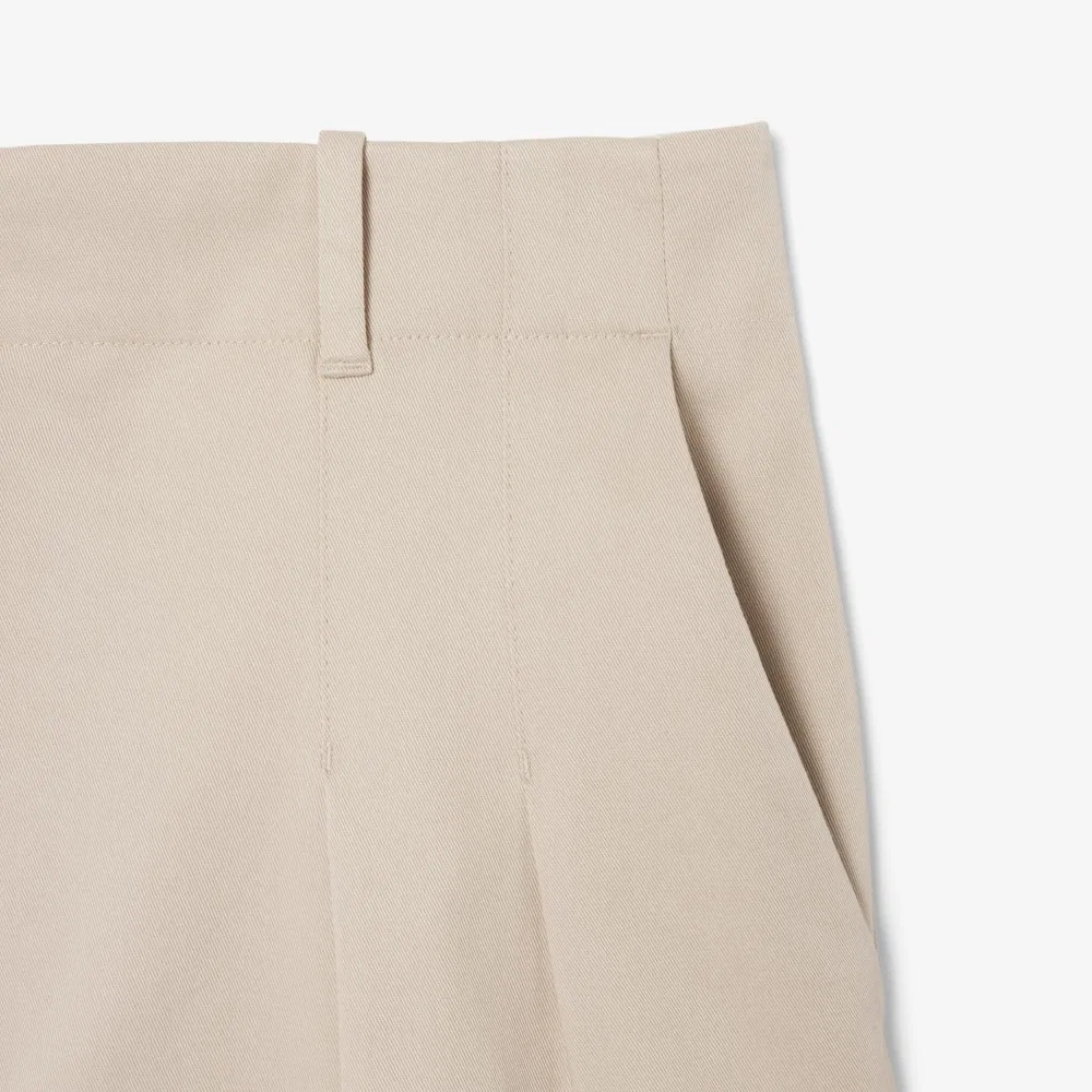 Шорты-бермуды Lacoste Gabardine бежевые — фото 2