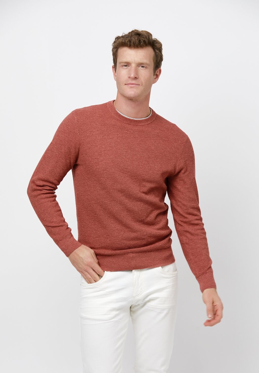 

Вязаный свитер CREW-NECK PROFUOMO, цвет mid rust