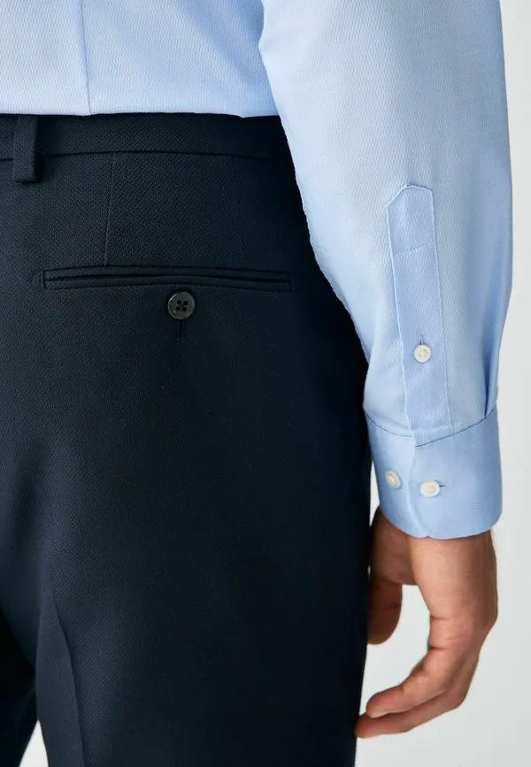 Элегантные брюки с фактурной поверхностью Next, Navy Blue — фото 3