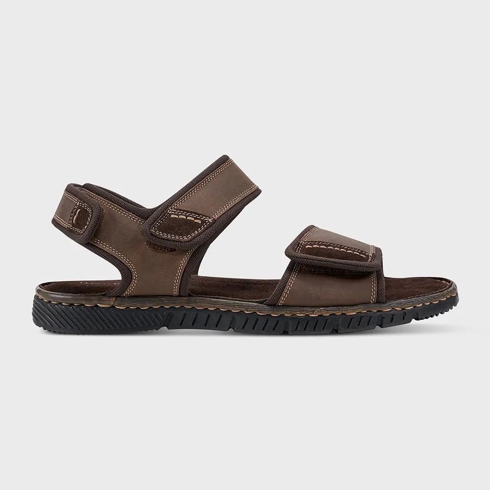 Мужские спортивные сандалии Jasper Quarter Strap тёмно-коричневые от Rockport — фото 2