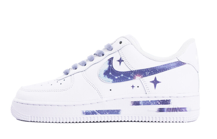 

Кроссовки Nike Air Force 1 Skateboard Shoes Men Low-Top White Purple/Blue, Белый, Кроссовки Nike Air Force 1 Skateboard Shoes Men Low-Top White Purple/Blue