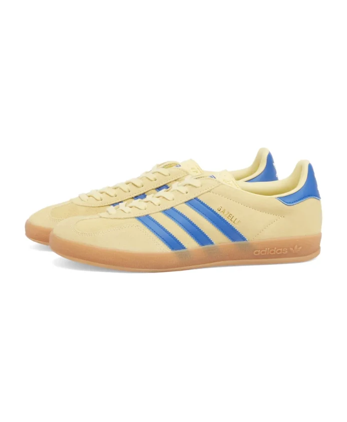 Кроссовки Gazelle для дома, желто-сине-белые Adidas Originals, желтый — фото 2