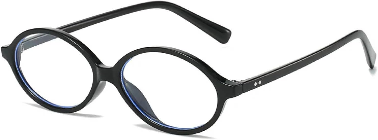 

Модные маленькие овальные солнцезащитные очки для женщин в стиле ретро-панк с заклепками, мужские солнцезащитные очки с защитой от УФ-излучения UV400 TKKTLLT, Black Clear