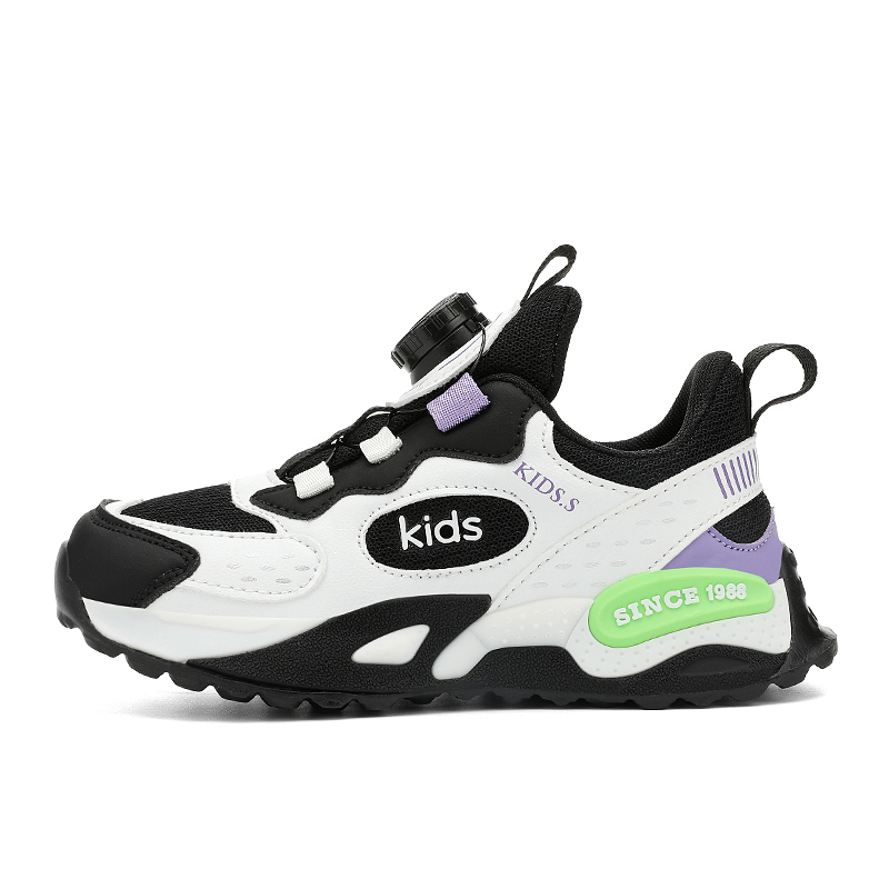

Кроссовки для бега Rebound Breathable Support Low Top для детей Kung Fu partners, черный/белый