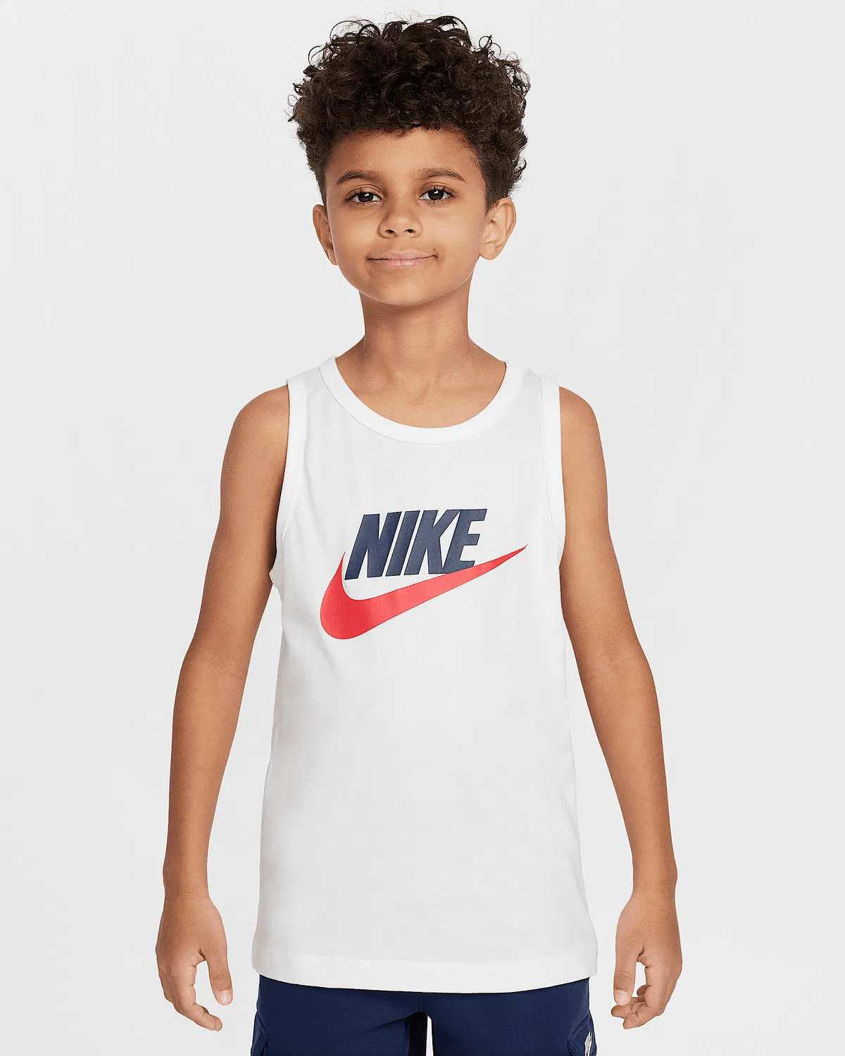 Детская майка Nike Sportswear, White/Obsidian