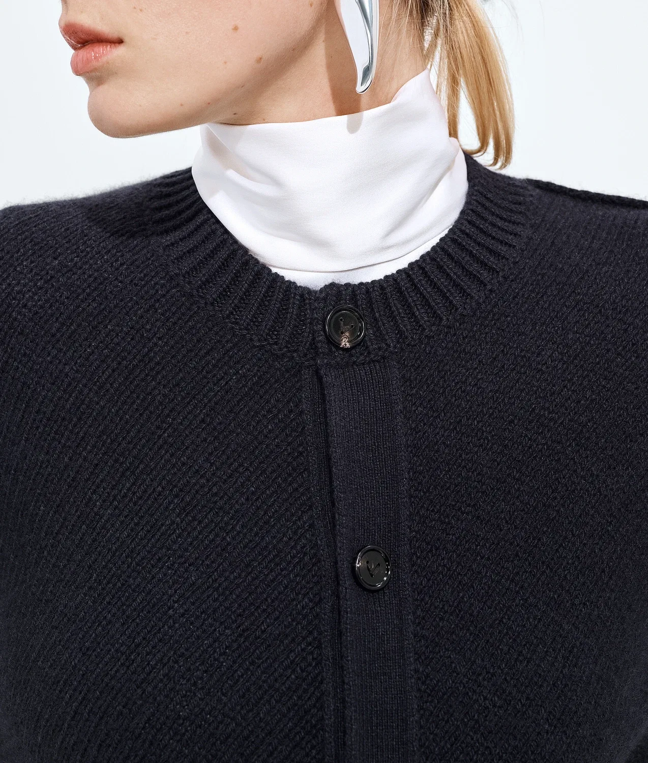 Кашемировый кардиган BOTTEGA VENETA, синий — фото 4
