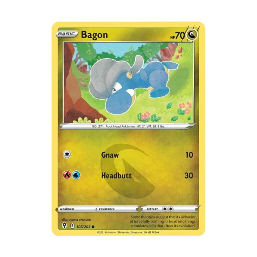 

CCG Багон (С) #107/203, Pokemon - SWSH07: Evolving Skies - Singles