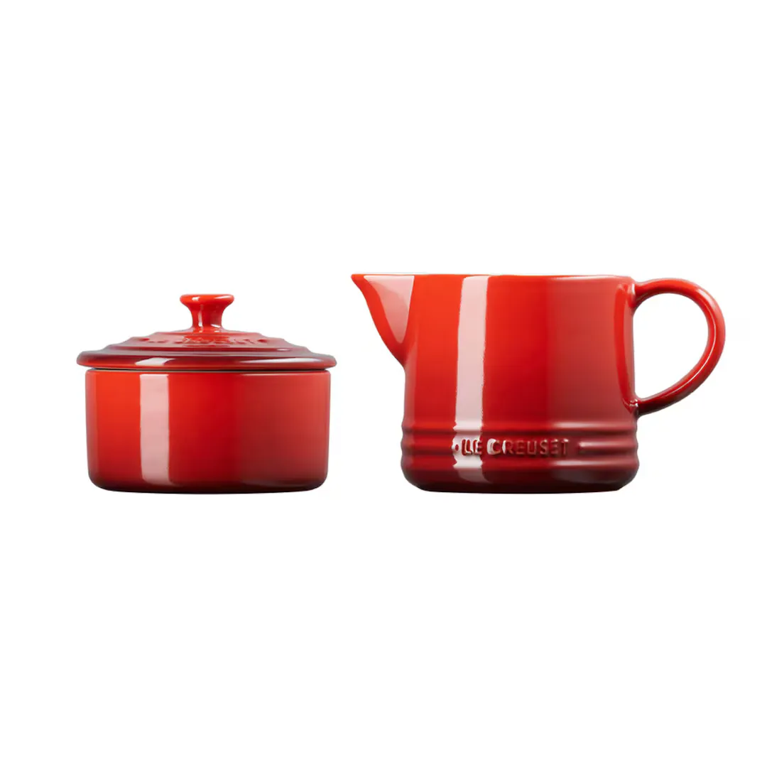 

Фирменный комплект Le Creuset: сахарница и молочник , вишня