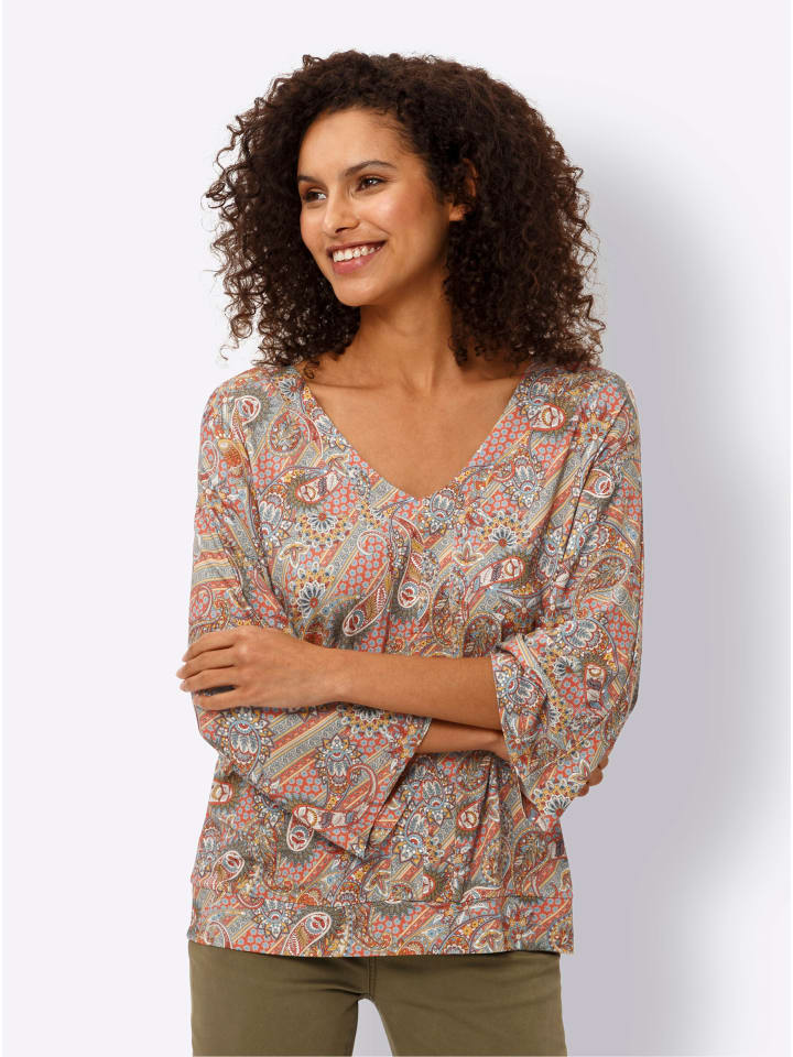 

Рубашка с рукавами 3/4 и принтом цвета слоновой кости Heine