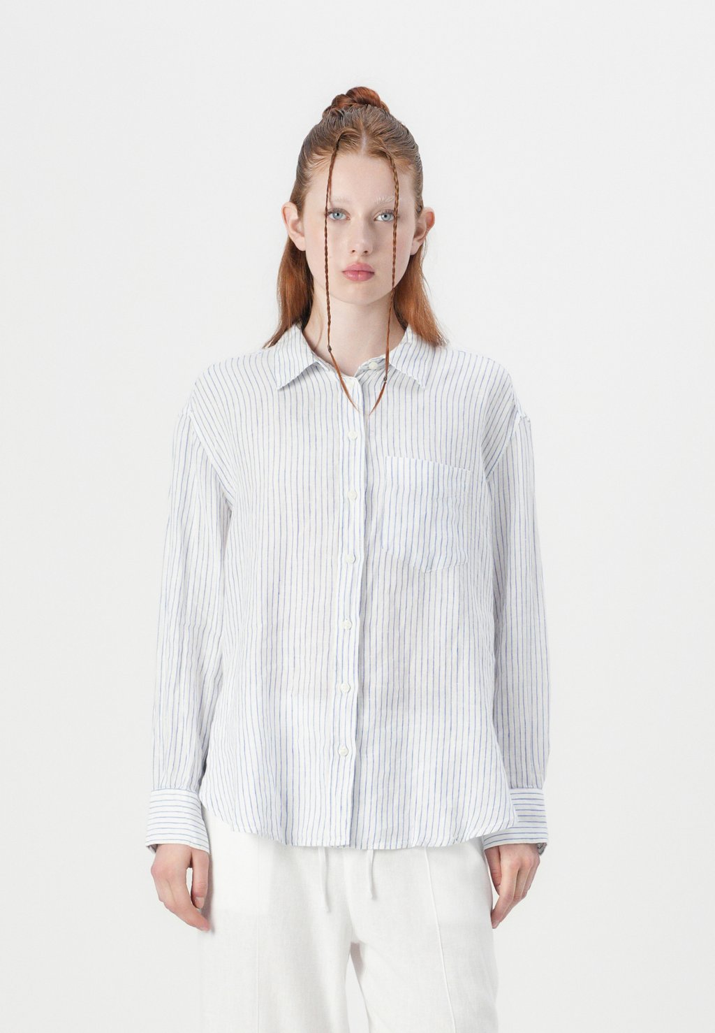 

Блузка на пуговицах THE RELAXED SHIRT GAP, Blue