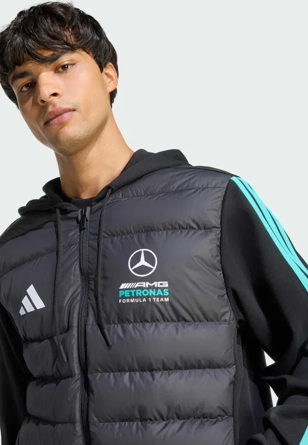 Куртка пуховая Adidas Performance Amg petronas formula 1 team dna puffer down jacket, черный полумятный — фото 3