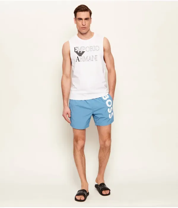 Майка regular fit Emporio Armani, белый — фото 2