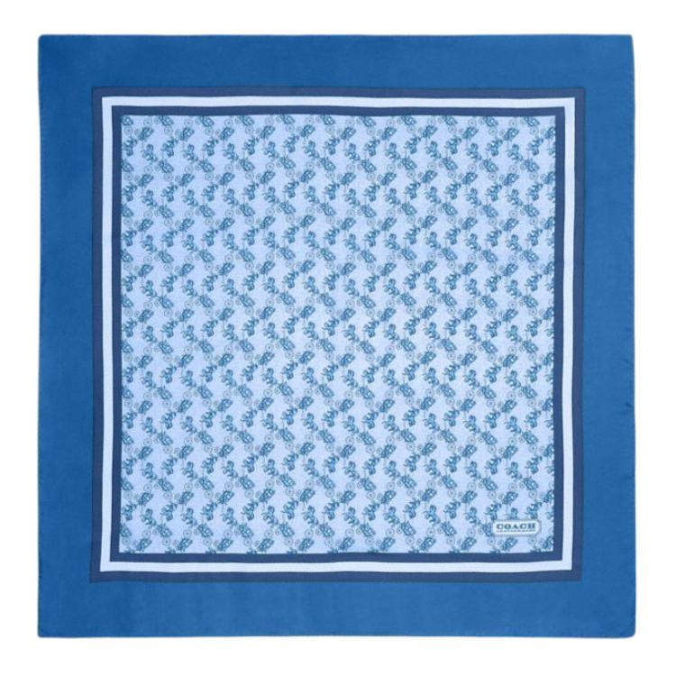 

COACH Шелковый платок Mulberry Silk, Unisex Blue