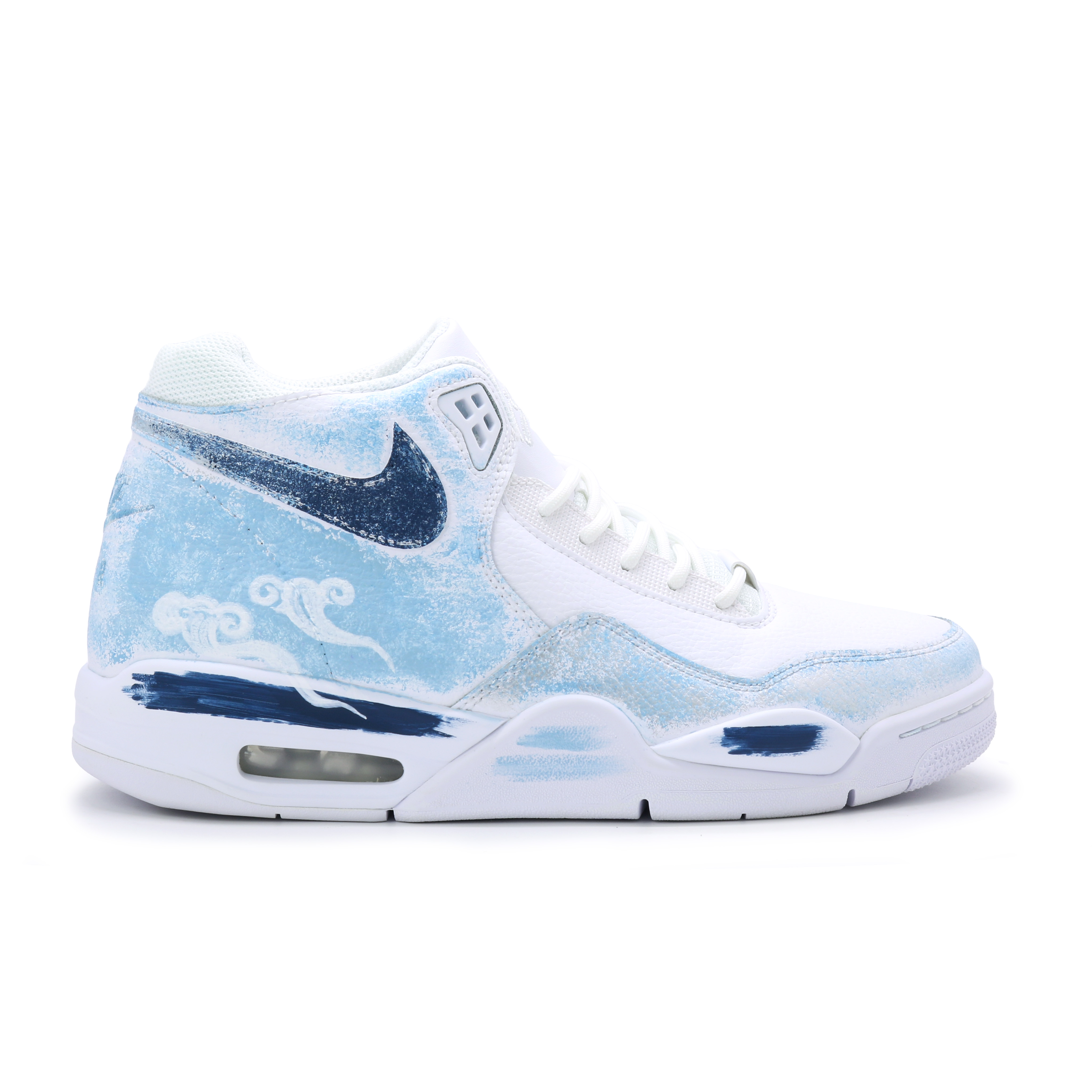 

Flight Legacy Cloud Dye, новая китайская стилистика, модные уличные противоскользящие износостойкие из искусственной кожи Nike, синий белый черный