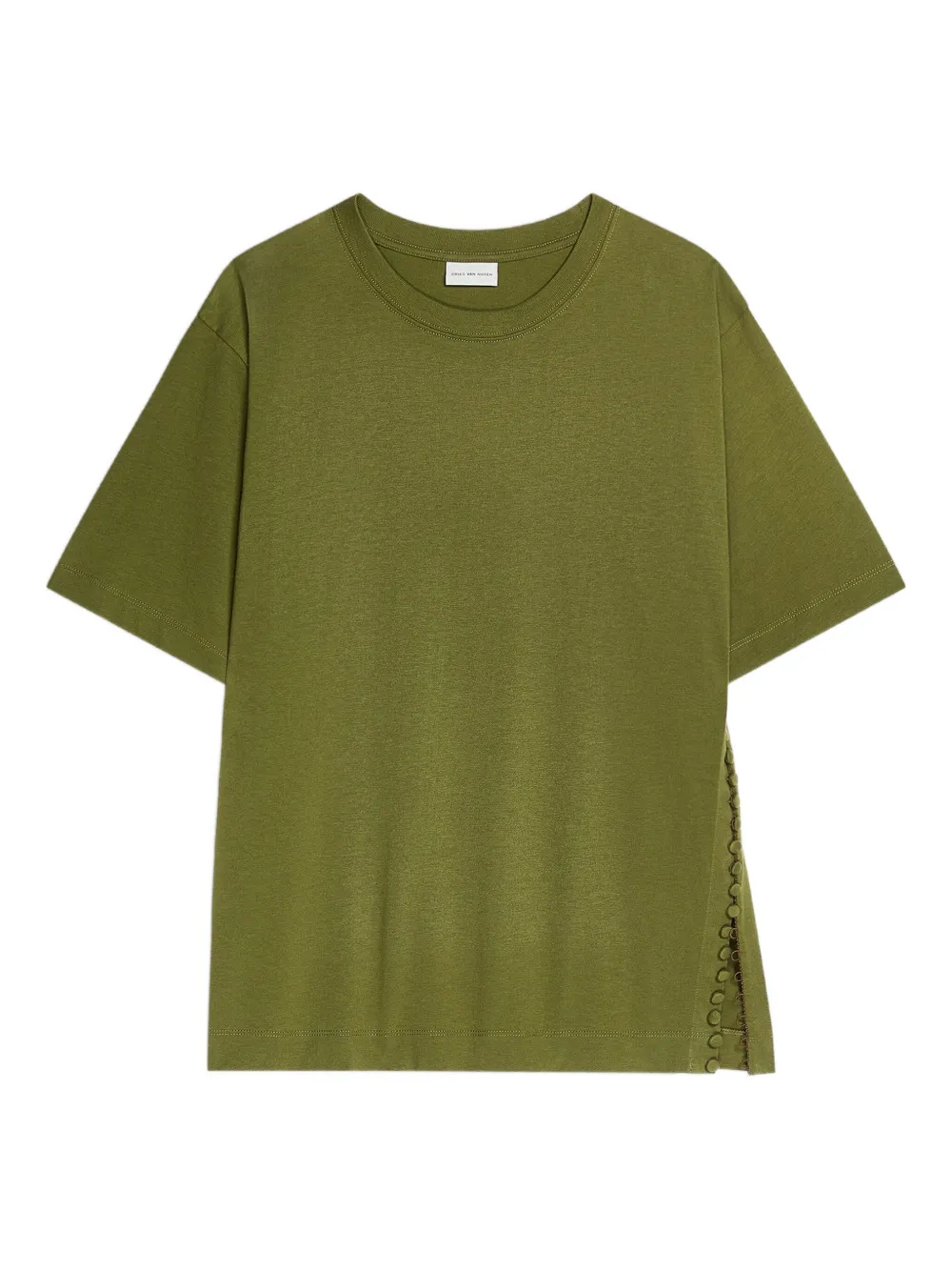 

Футболка с декоративными пуговицами DRIES VAN NOTEN, зеленый