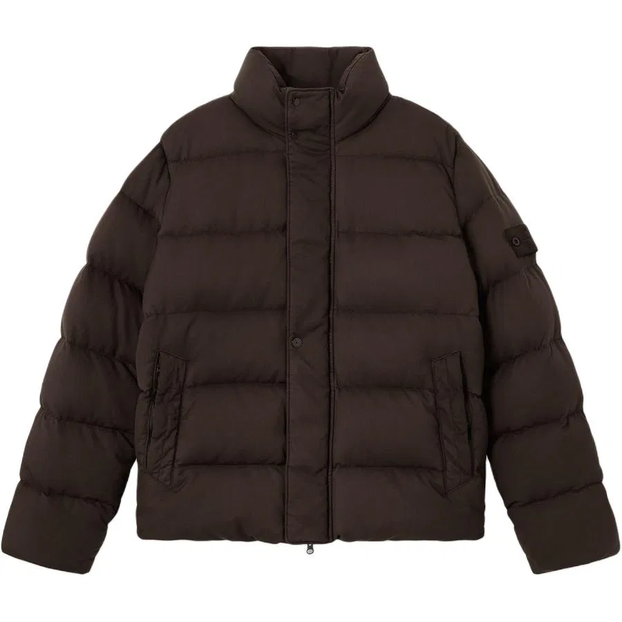 Пуховик STONE ISLAND темно-коричневый