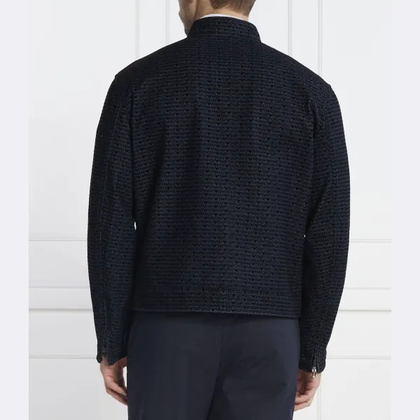 Джинсовая куртка-блузон стандартного кроя Emporio Armani, синий — фото 3