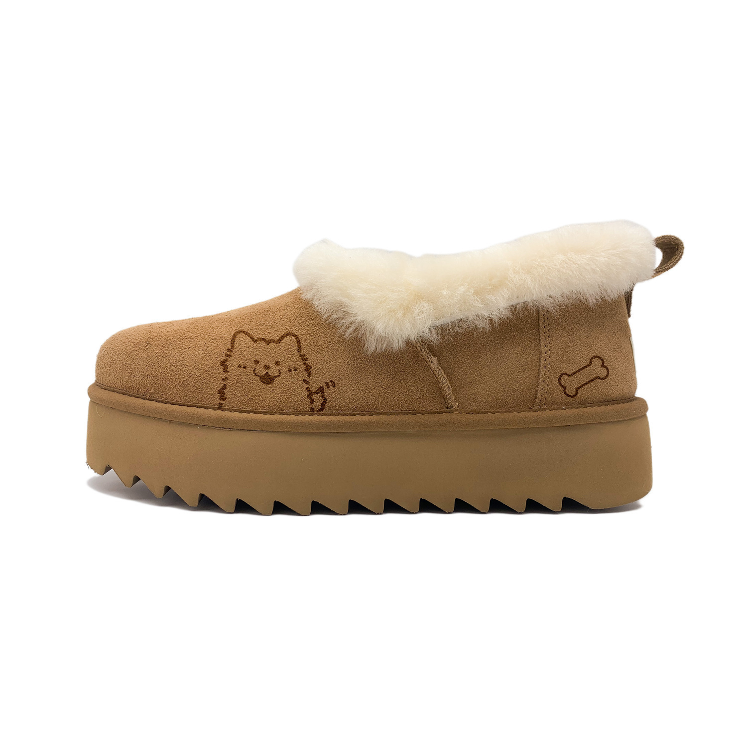 Сапоги короткие зимние UGG, светло-коричневый — фото 2