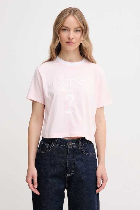 

Хлопковая футболка FILANTA Guess, розовый