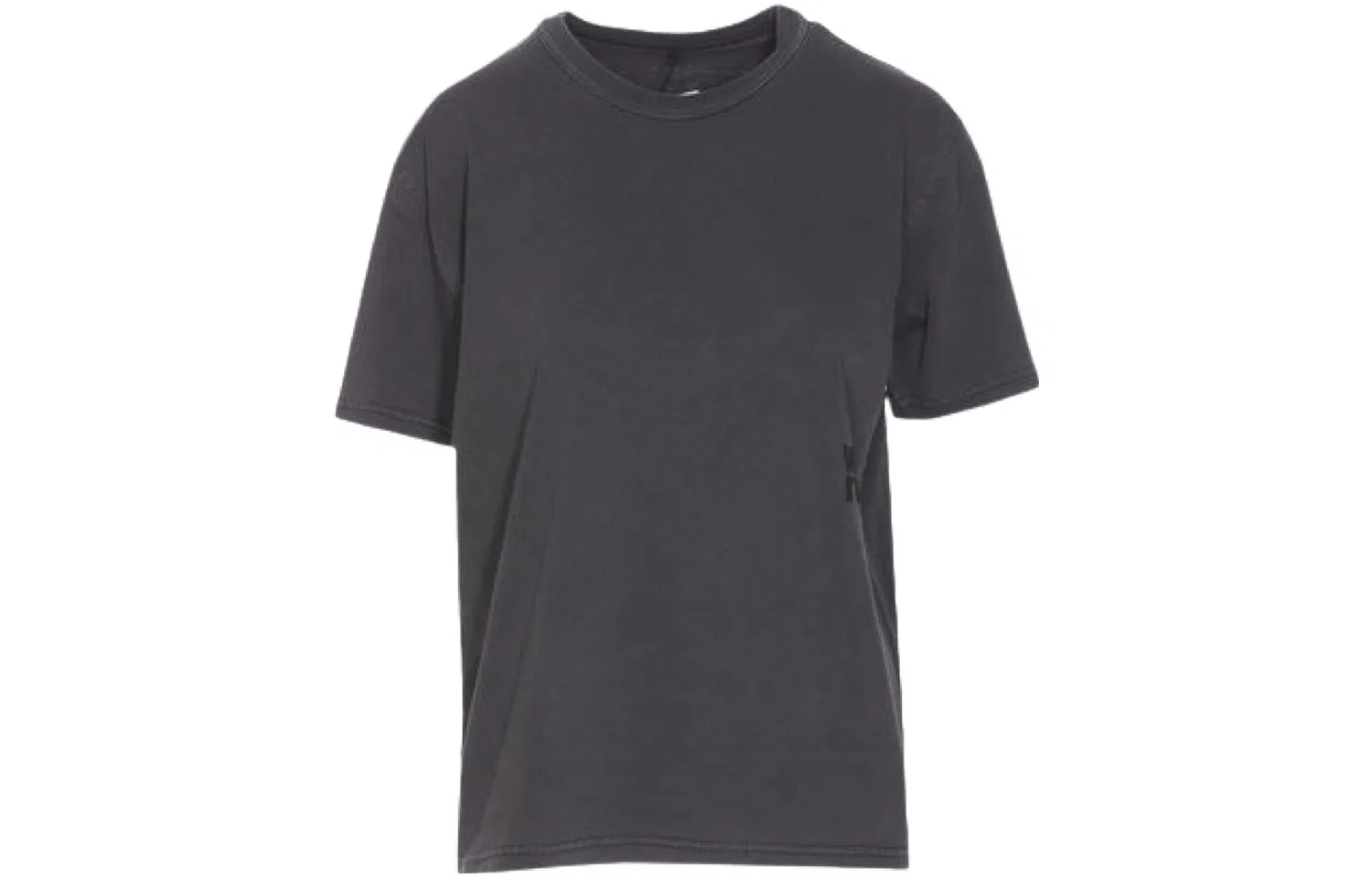Футболка T By Puff Logo & Bound Neck Essential Jsy Ss Tee Soft Obsidian Alexander Wang, Black