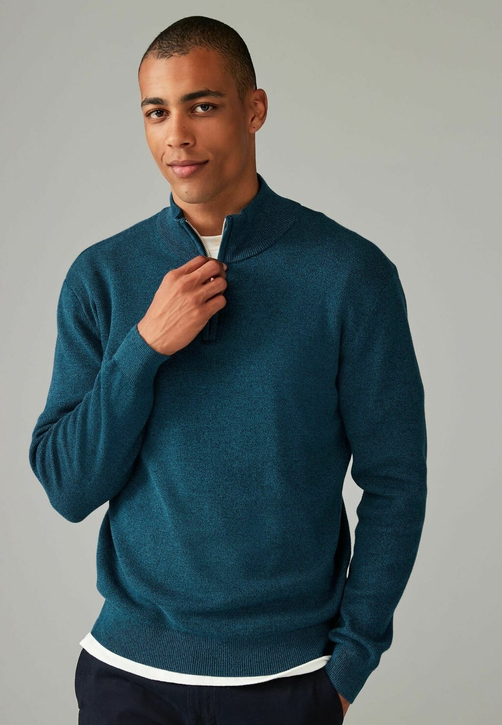 

Джемпер ZIP NECK REGULAR FIT Next, бирюзовый