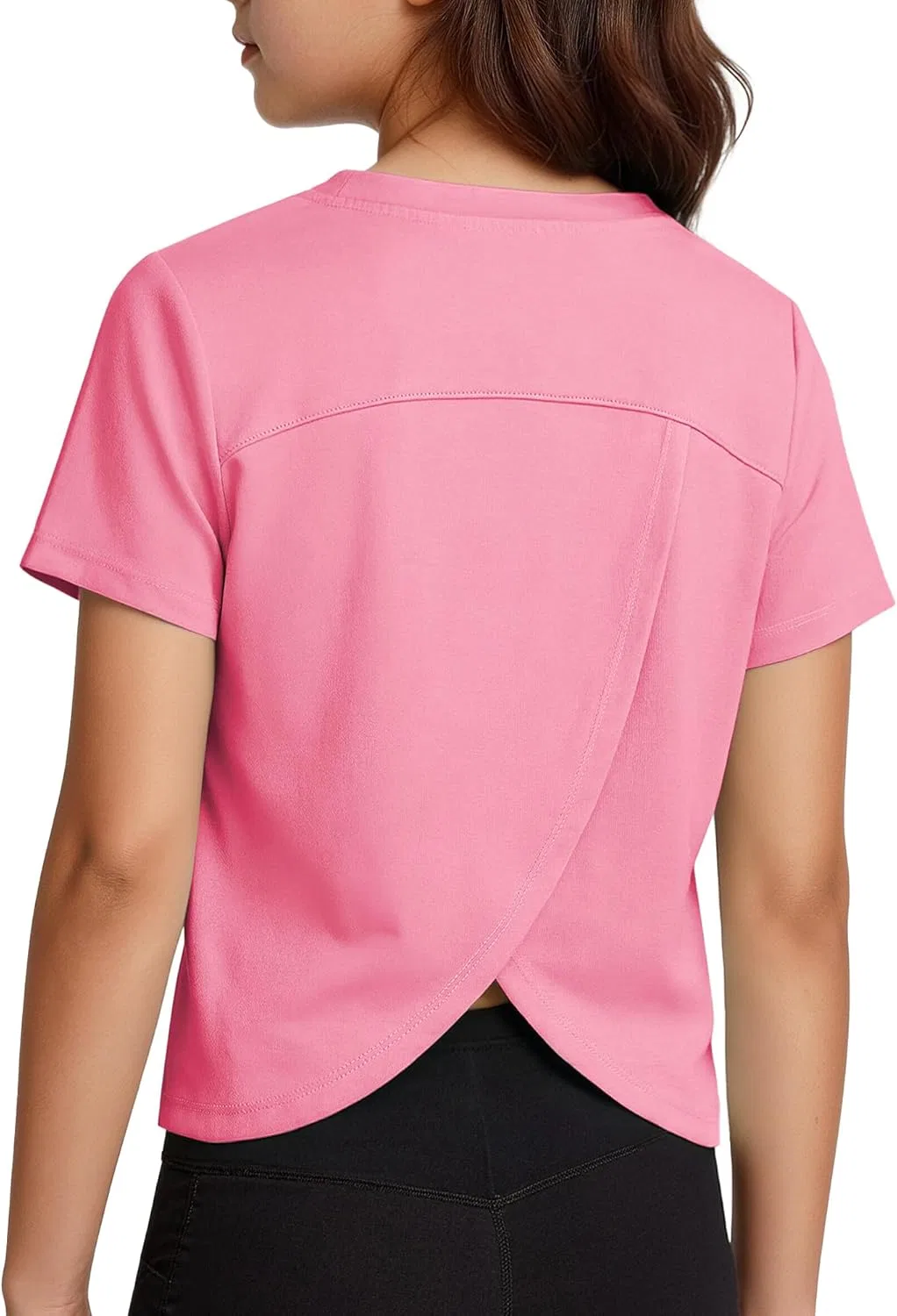 Футболка для девочек с открытой спиной Hvididan, Rose Pink