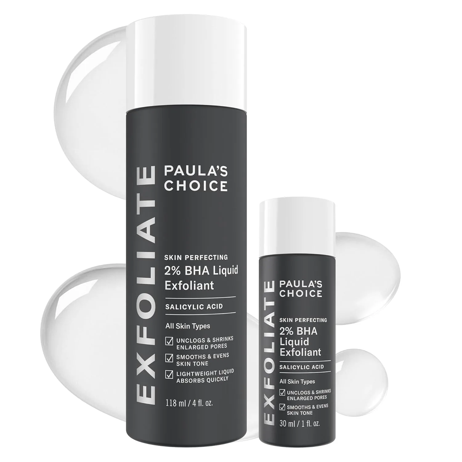 Paula's Choice SKIN PERFECTING 2% BHA жидкий эксфолиант с салициловой кислотой для пор, морщин и черных точек, без отдушки 74 мл (2 шт.)